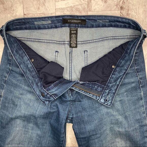 LIVERPOOL JEANS Low Rise Dark Blue Skinny Denim Jeans - Size 12 / 31 - Picture 4 of 10